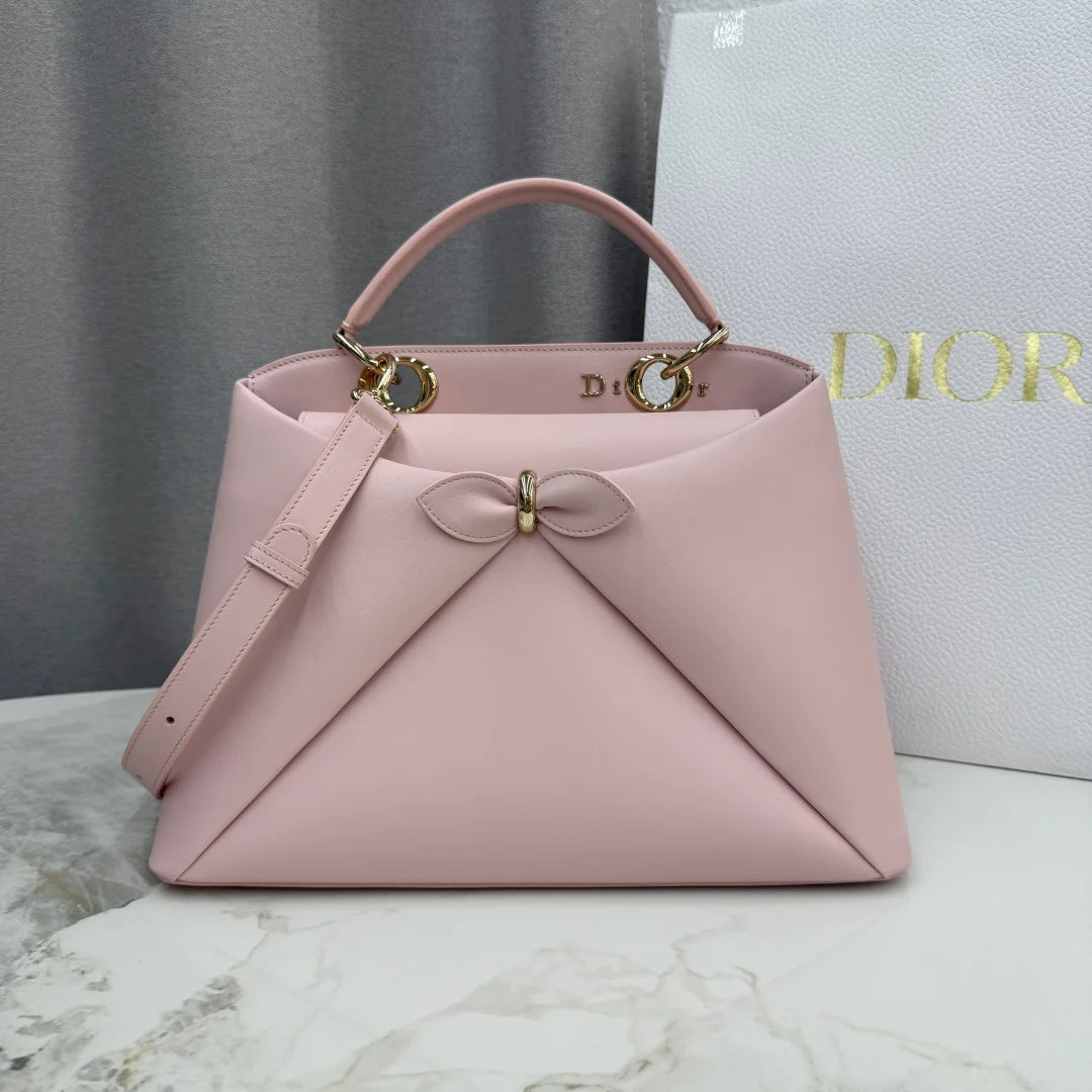 Dior Cigale handbag in soft blush pink