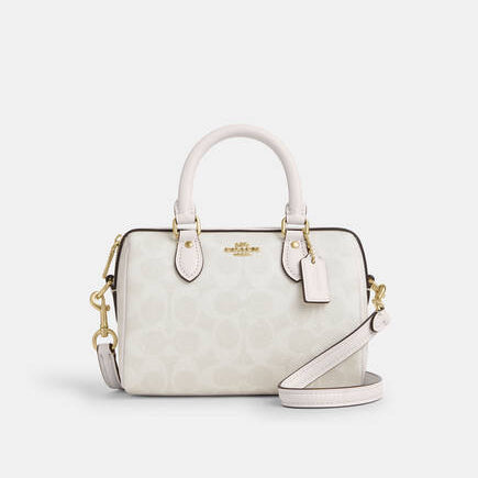 Coach Mini Rowan Crossbody Bag in Signature Canvas White