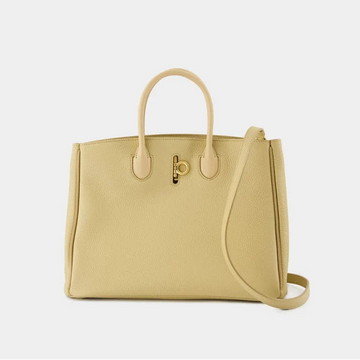 Burberry Small or Medium Rocking Horse Tote Bag in beige-sand grained