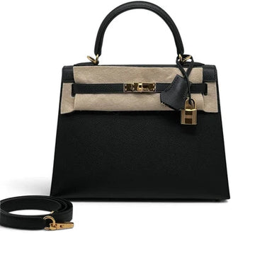 Hermès Kelly 25 Sellier handbag in black Epsom leather with gold-tone hardware