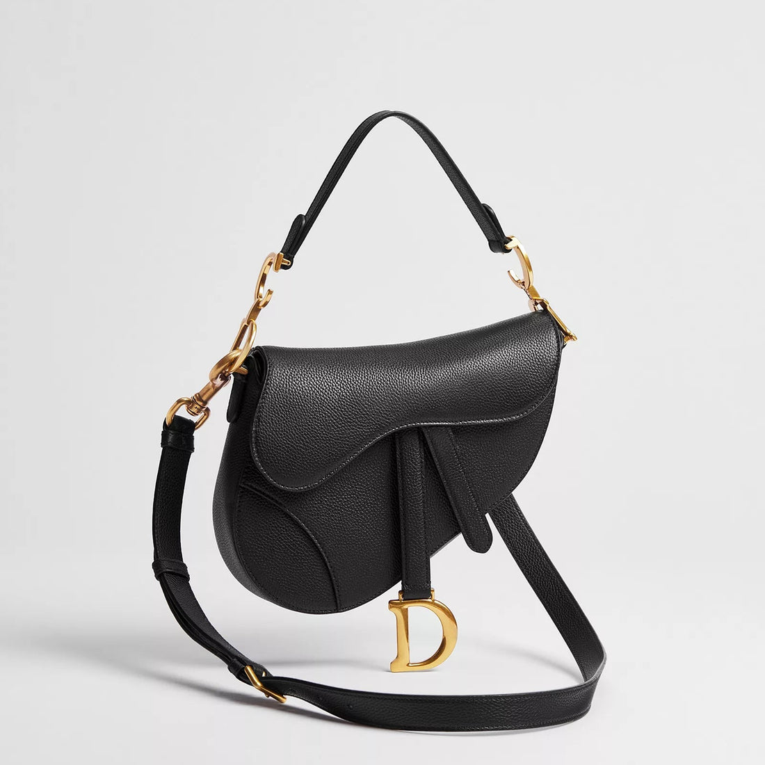 Christian Dior Saddle Bag with antique gold/black finish