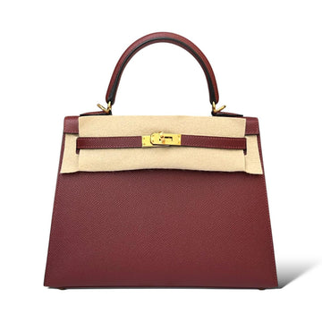 Hermès Kelly 25 Sellier handbag in Rouge H Epsom leather with gold-tone hardware