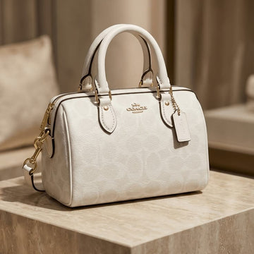Coach Mini Rowan Crossbody Bag in Signature Canvas White