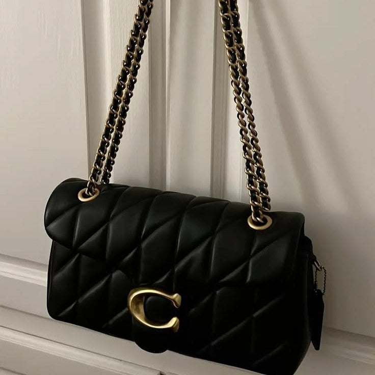 Coach Tabby Shoulder Bag 26 with Pillow Quilting in black