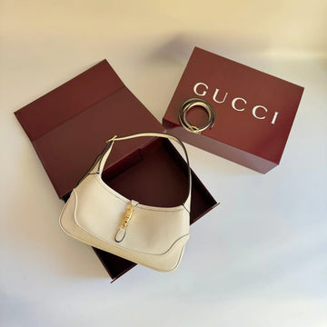 Gucci Jackie Slim shoulder bag in white leather