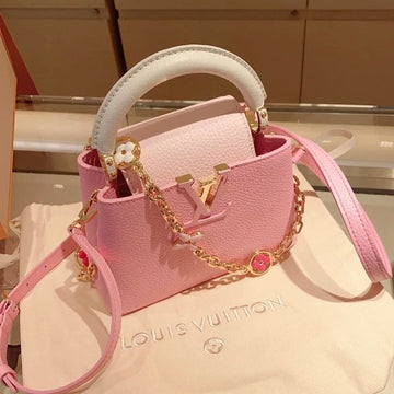 Louis Vuitton Taurillon Flower Chain Capucines Mini bag