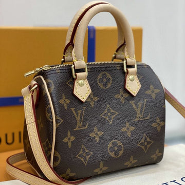 Louis Vuitton Nano Speedy bag in the iconic Monogram