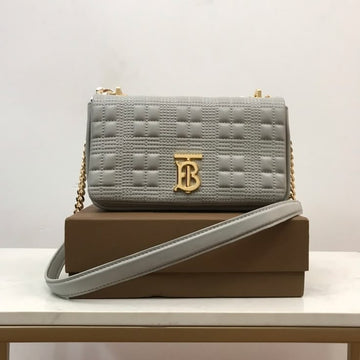 Burberry Small Lola Chain Shoulder Bag featuring a gold-tone Thomas Burberry