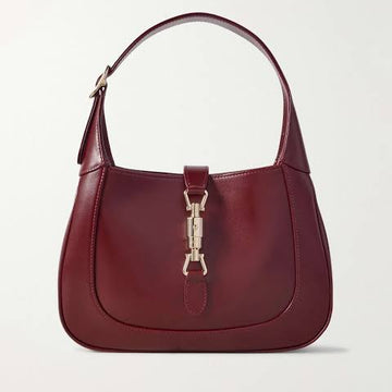 Gucci Jackie 1961 leather shoulder bag in the Rosso Ancora shade