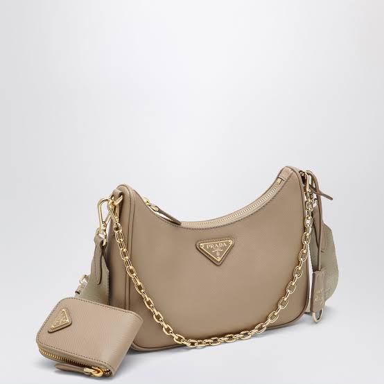 Prada Re-Edition 2005 Saffiano Leather Bag Cameo