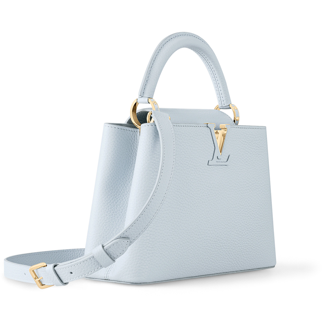 Louis Vuitton Taurillon Snakeskin Capucines BB handbag in the Olympe Blue colorway