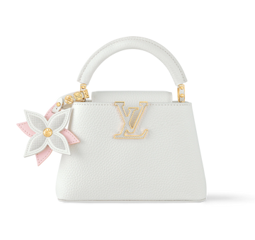 Louis Vuitton Capucines Mini handbag crafted in white Taurillon leather