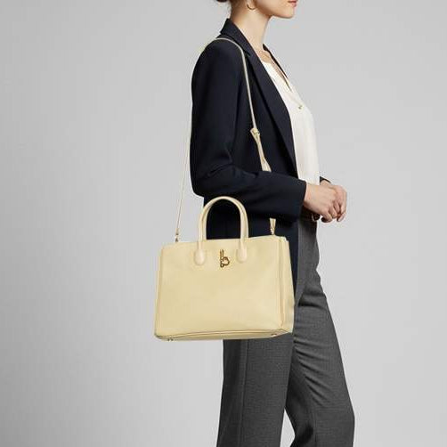 Burberry Small or Medium Rocking Horse Tote Bag in beige-sand grained