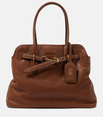 Miu Miu Aventure Nappa Leather Bag in brown