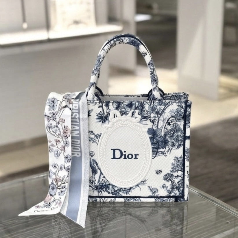 Dior Book Tote (specifically a miniature or small version with a strap
